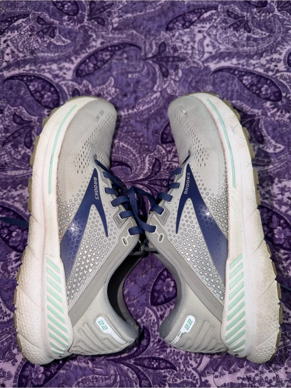 Brooks Women's Running Shoes Adrenaline GTS 22 Alloy/Blue/Green